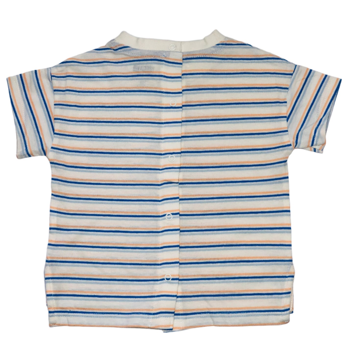 Unisex Stripe T-Shirt with back buttons